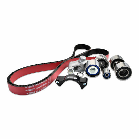 IAG Performance Timing Belt Kit with IAG Red Racing Belt, Timing Guide, Idlers & Tensioner for 02-14 WRX, 04-21 STI, 05-12 LGT, 04-13 FXT - Dirty Racing Products