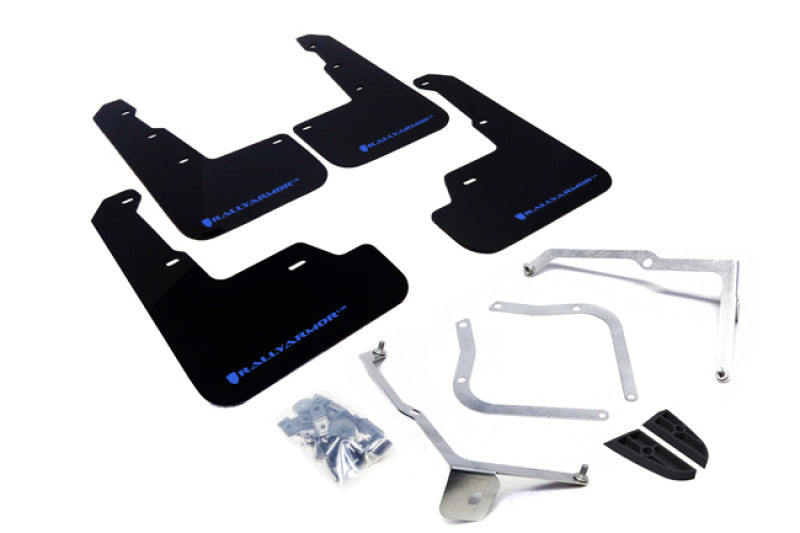 Rally Armor 2015-21 Subaru WRX & STI Black UR Mud Flap Light Blue Logo - Dirty Racing Products