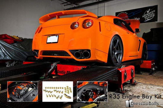 Dress Up Bolts Titanium Hardware Engine Bay Kit Nissan R35 GT-R 2007-2016 - Dirty Racing Products
