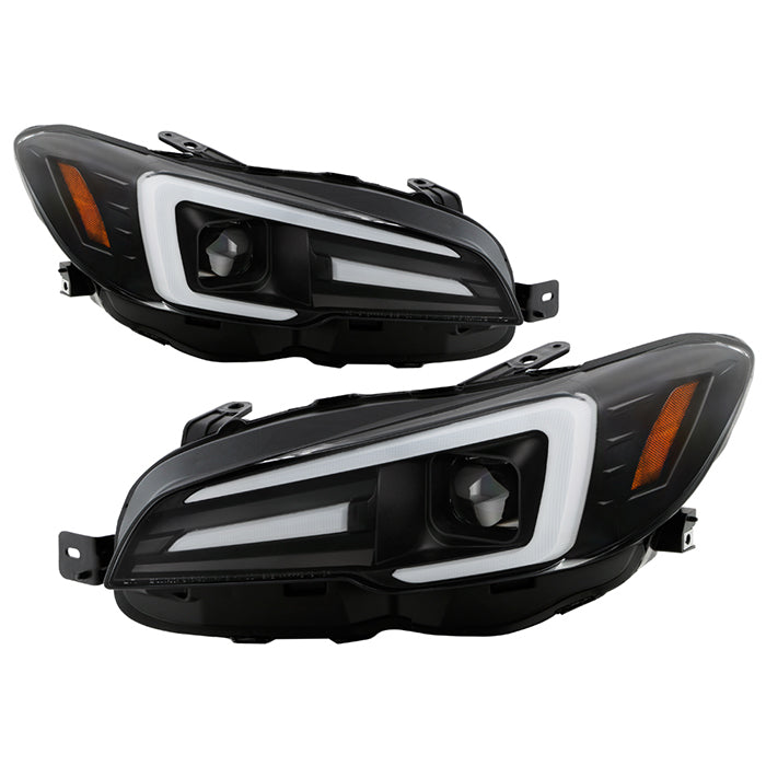 Spyder Signature Switchback LED DRL Bar Projector Headlights Subaru WRX 2015-2020 Halogen Model (Black) - Dirty Racing Products