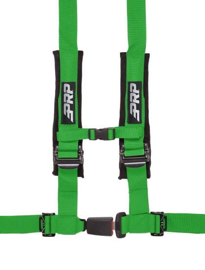PRP 4 point, 2 inch Off Road Safety Harness - Green - Dirty Racing Products