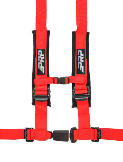 PRP 4 point, 2 inch Off Road Safety Harness - Red - Dirty Racing Products