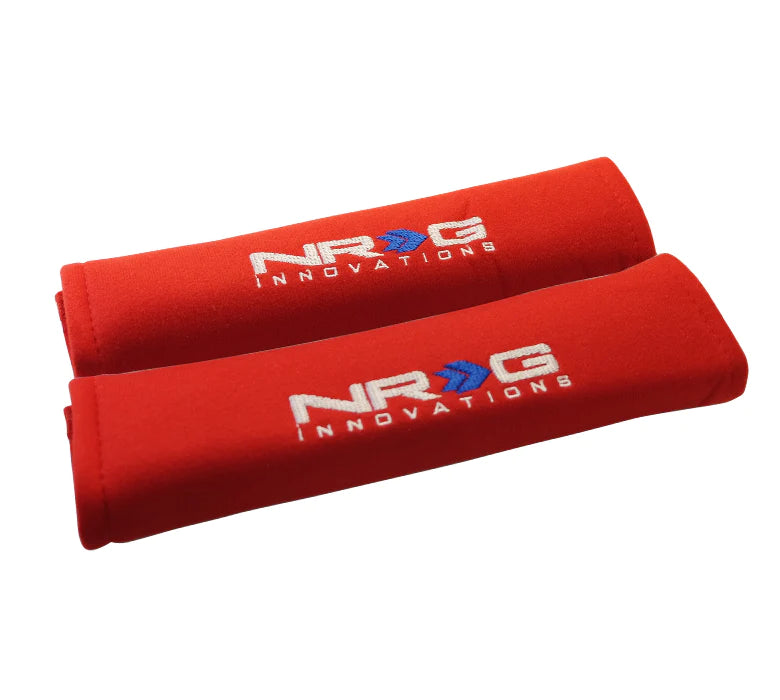 NRG Innovations Seat Belt Pads - Red - Dirty Racing Products