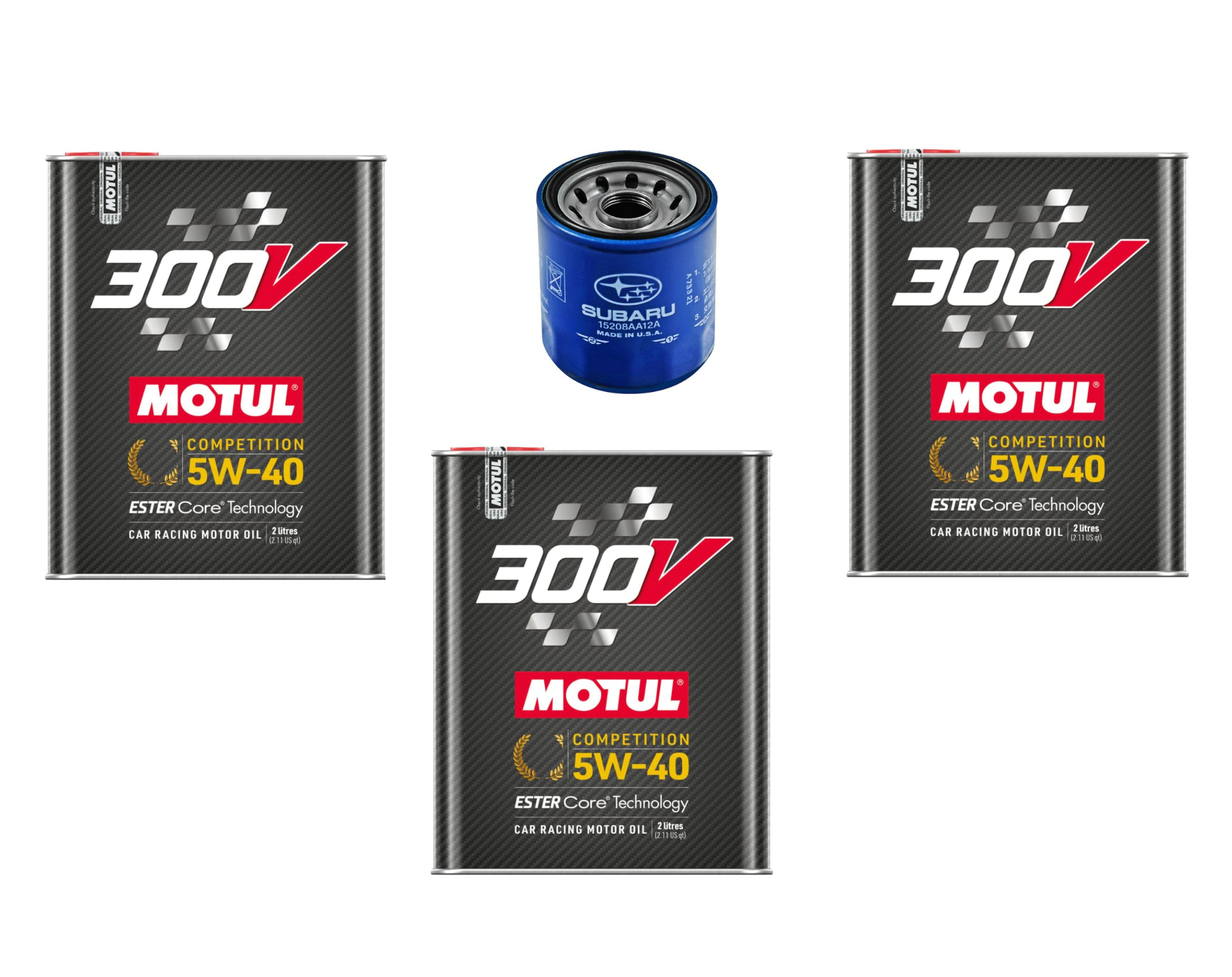 Motul 300V Competition 5W40 Oil Change Kit Subaru WRX 2002-2014 / STI 2004-2021 - Dirty Racing Products
