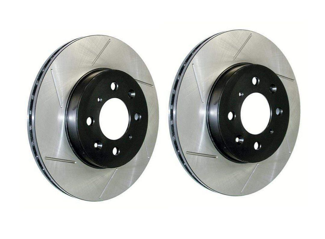 StopTech Slotted Rear Rotor Pair Subaru WRX 2009-2014 / Crosstrek / Forester / Legacy / Outback / BRZ - Dirty Racing Products