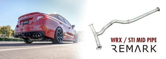 Remark Non-Resonated Mid Pipe Subaru WRX/STI 2015+ - Dirty Racing Products