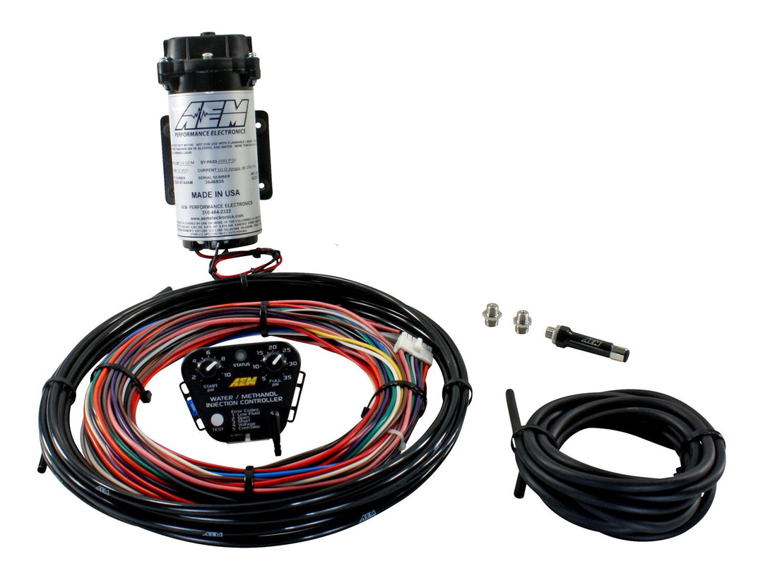 AEM Electronics Water / Methanol Injection Kit V2 (up to 35psi) w/out Tank - Universal - Dirty Racing Products