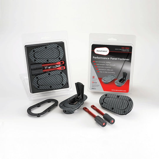 AeroCatch Hood Pins Non-Locking Kit Carbon Look - Universal - Dirty Racing Products