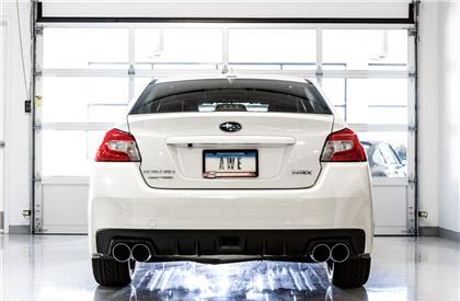 AWE Tuning Touring Edition Cat Back Exhaust Chrome Tips Subaru WRX 2015+ - Dirty Racing Products