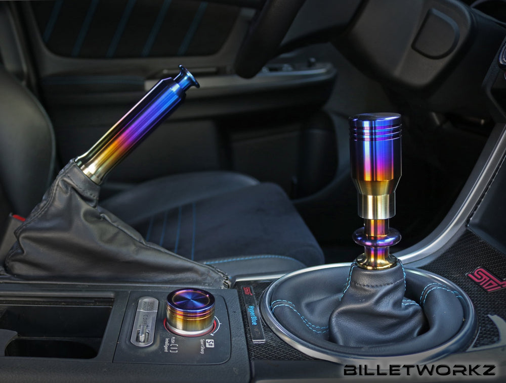 Billetworkz E-Brake Button - Subaru - Titanium Torched - Dirty Racing Products