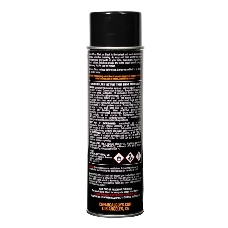 Chemical Guys Black on Black Instant Trim Shine Spray Dressing - 11oz (P6) - Dirty Racing Products