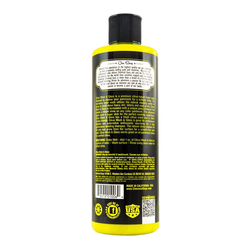 Chemical Guys Citrus Wash & Gloss Concentrated Car Wash - 16oz (P6) - Dirty Racing Products