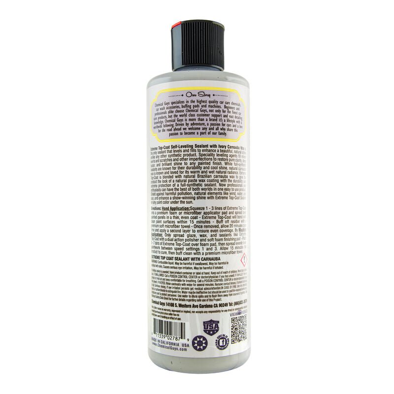 Chemical Guys Extreme Top Coat Carnauba Wax & Sealant In One - 16oz (P6) - Dirty Racing Products