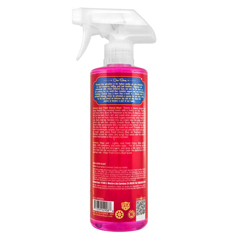 Chemical Guys Fresh Cherry Blast Air Freshener & Odor Eliminator - 16oz (P6) - Dirty Racing Products
