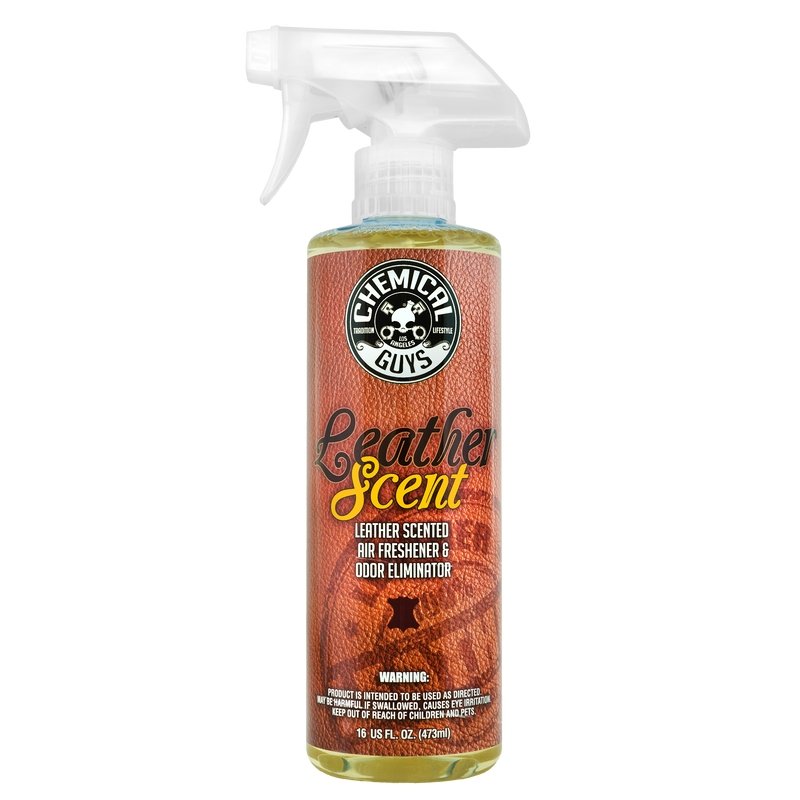 Chemical Guys Leather Scent Air Freshener & Odor Eliminator - 16oz (P6) - Dirty Racing Products