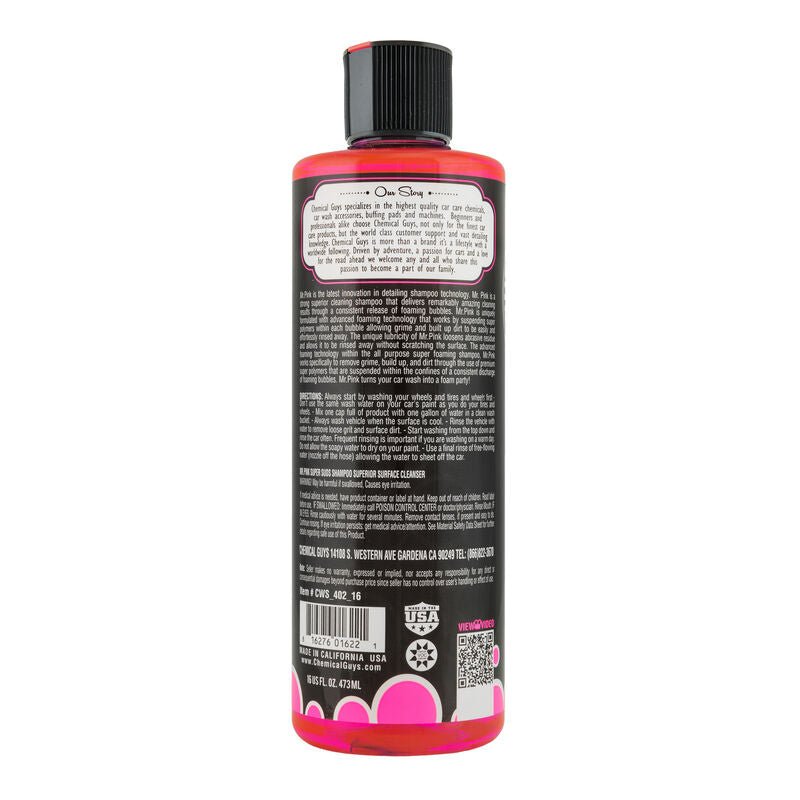 Chemical Guys Mr. Pink Super Suds Shampoo & Superior Surface Cleaning Soap - 1 Gallon (P4) - Dirty Racing Products