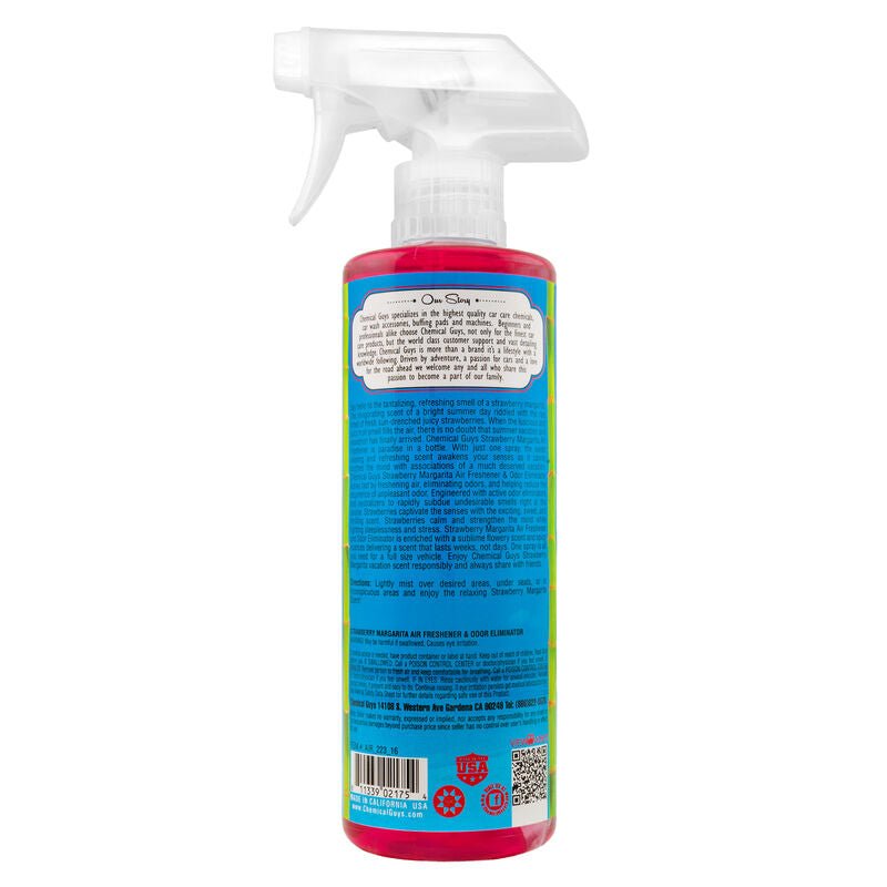 Chemical Guys Strawberry Margarita Air Freshener & Odor Eliminator - 16oz (P6) - Dirty Racing Products