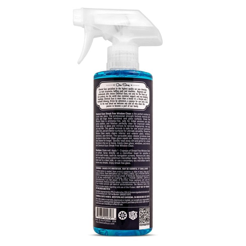 Chemical Guys Streak Free Window Clean Glass Cleaner - 16oz (P6) - Dirty Racing Products