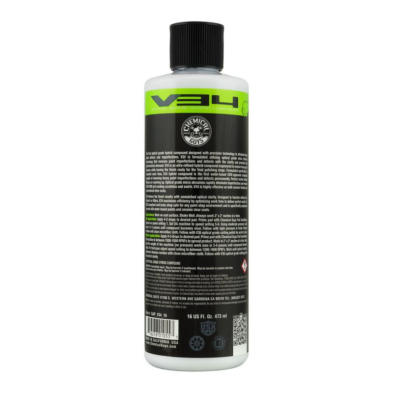Chemical Guys V34 Optical Grade Hybrid Compound - 16oz (P6) - Dirty Racing Products