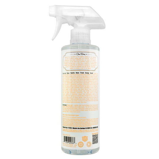 Chemical Guys Vanilla Bean Air Freshener & Odor Eliminator - 16oz (P6) - Dirty Racing Products