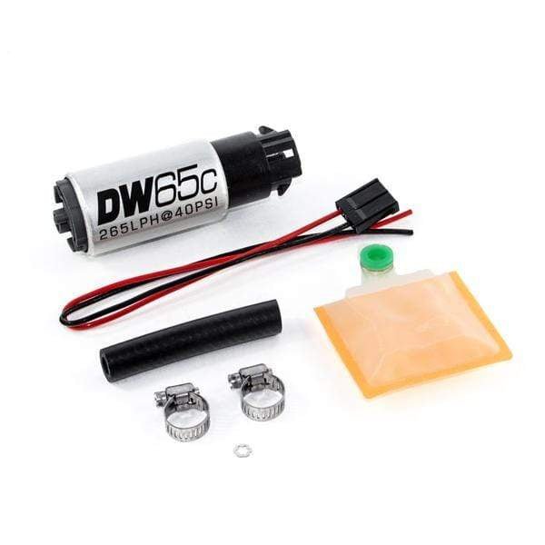 DeatschWerks DW65c Series Fuel Pump (with Mounting Clips) w/ Install Kit - Universal - Dirty Racing Products