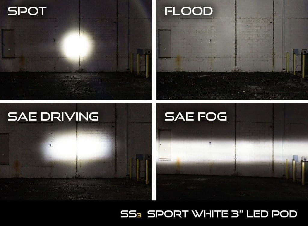 Diode Dynamics Stage Series 3" SAE/DOT White Sport LED Pod (Pair) - Universal - Dirty Racing Products