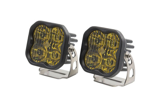 Diode Dynamics Stage Series 3" SAE/DOT Yellow Sport LED Pod (Pair) - Universal - Dirty Racing Products