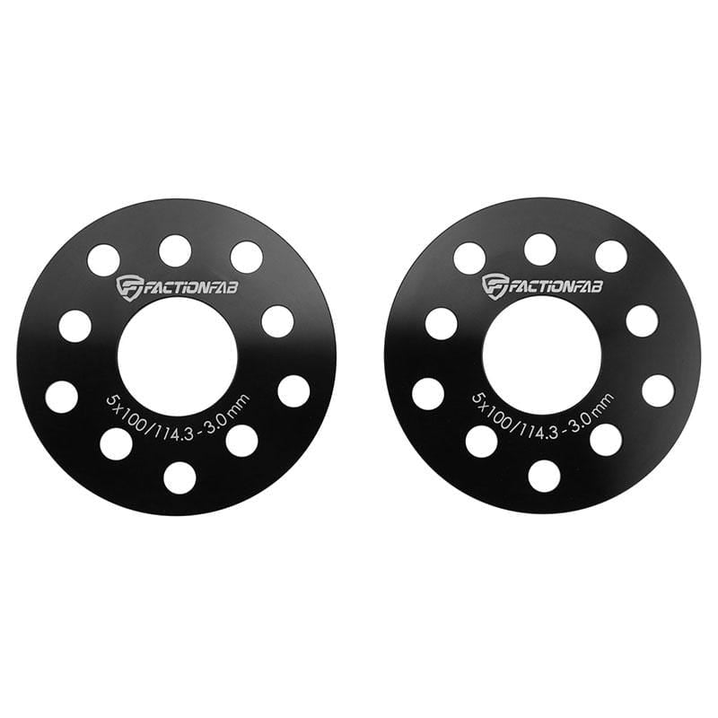 FactionFab Subaru 5×100/114.3 3mm 6061-T6 Forged Spacer Set - Dirty Racing Products