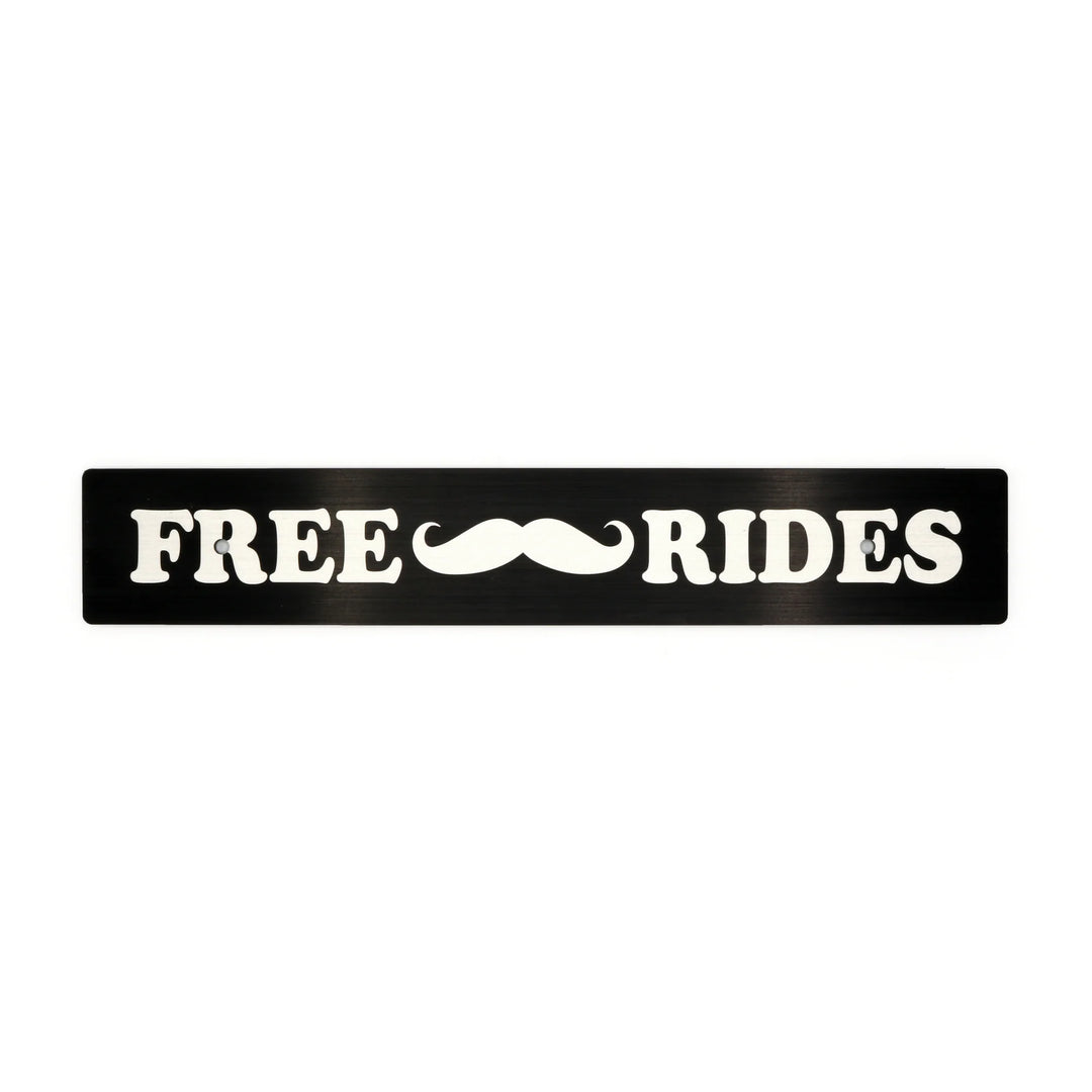 Billetworkz "FREE MUSTACHE RIDES" Plate Delete - Dirty Racing Products