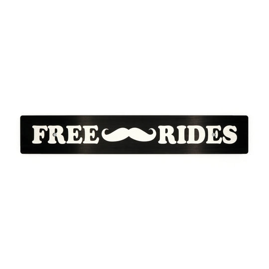 Billetworkz "FREE MUSTACHE RIDES" Plate Delete - Dirty Racing Products