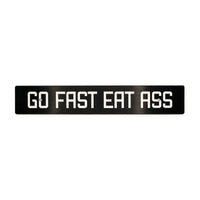 Billetworkz License Plate Delete GO FAST EAT ASS