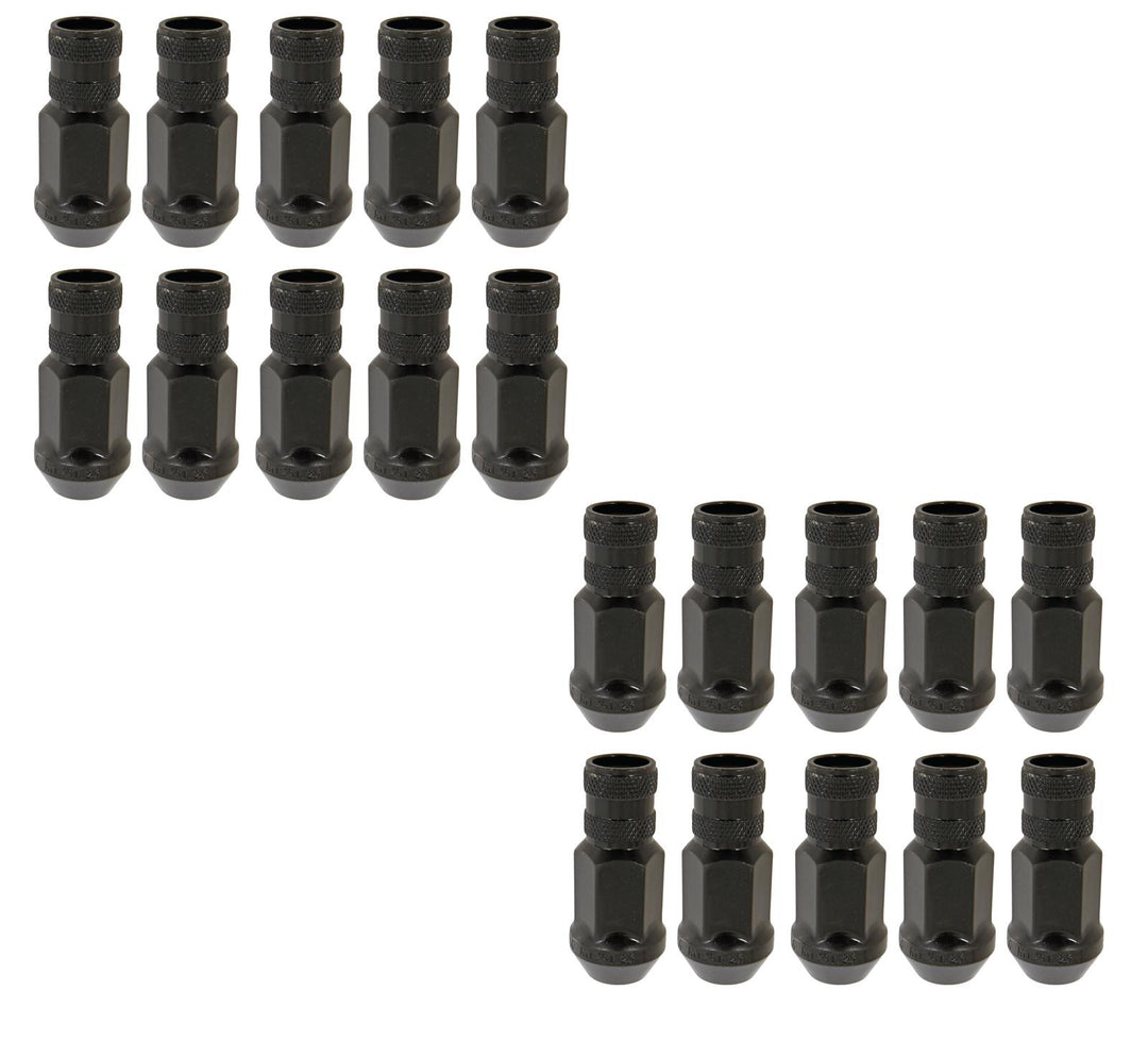 Gorilla Forged Steel Racing Lug Nuts Black Chrome Open Ended 12x1.25 - Dirty Racing Products