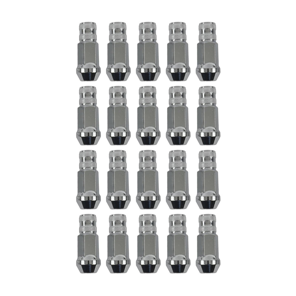 Gorilla Forged Steel Lug Nuts, Race, Conical Seat, 1/2 in.-20 RH, Open End, Chrome Steel, Set of 20 - Dirty Racing Products
