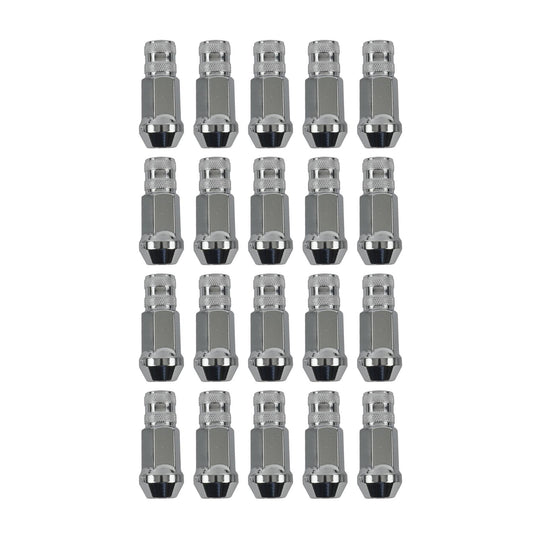 Gorilla Forged Steel Lug Nuts, Race, Conical Seat, 1/2 in.-20 RH, Open End, Chrome Steel, Set of 20 - Dirty Racing Products