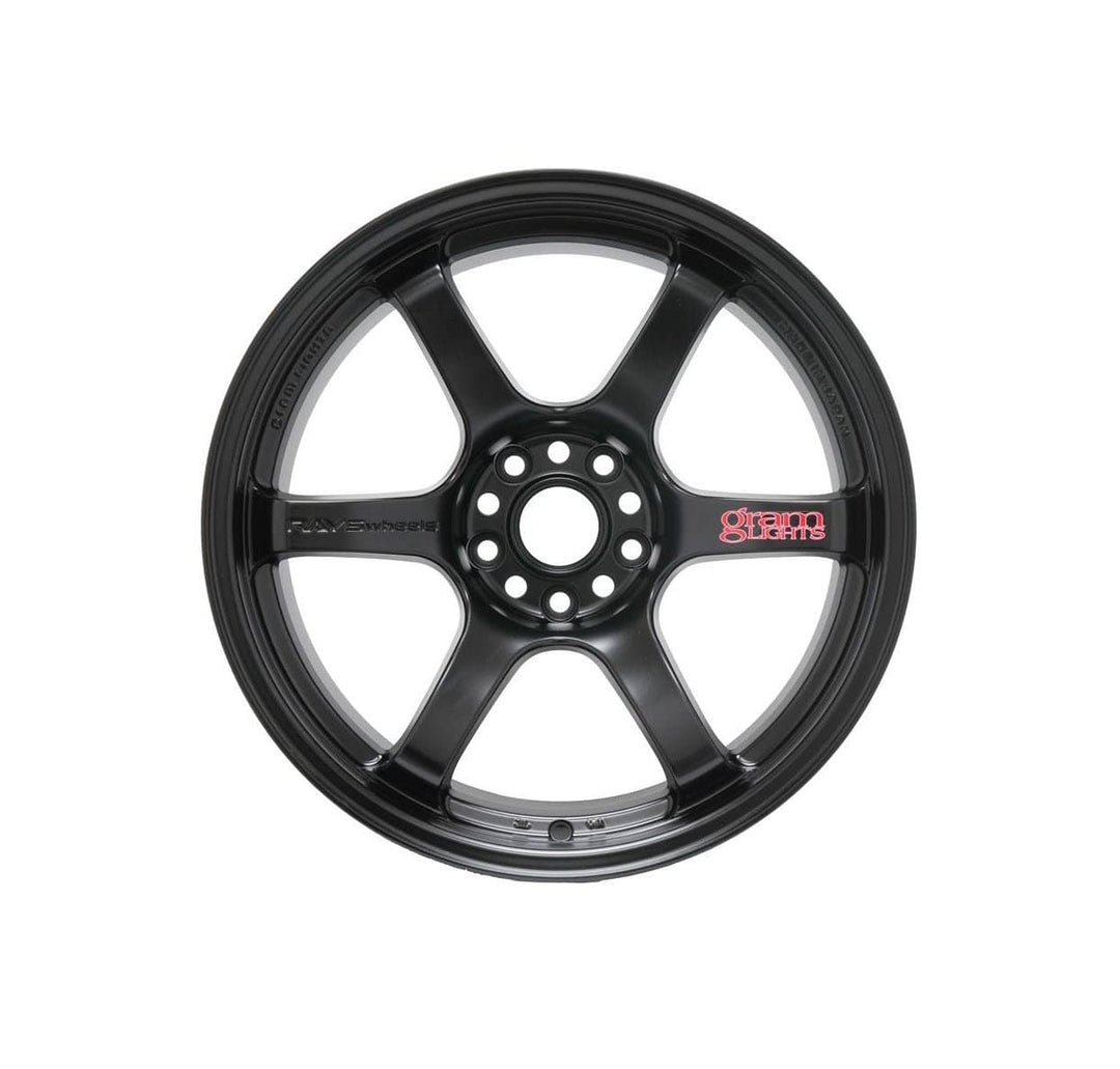 Gram Lights 57DR 18x9.5 5x114.3 38mm - Semi Gloss Black Wheel - Dirty Racing Products