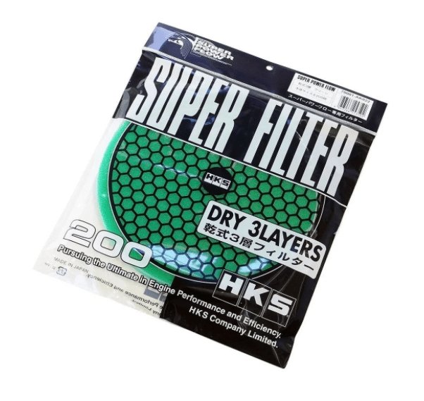 HKS Replacement Filter Element 3 Layer Dry 200mm Green - Universal - Dirty Racing Products