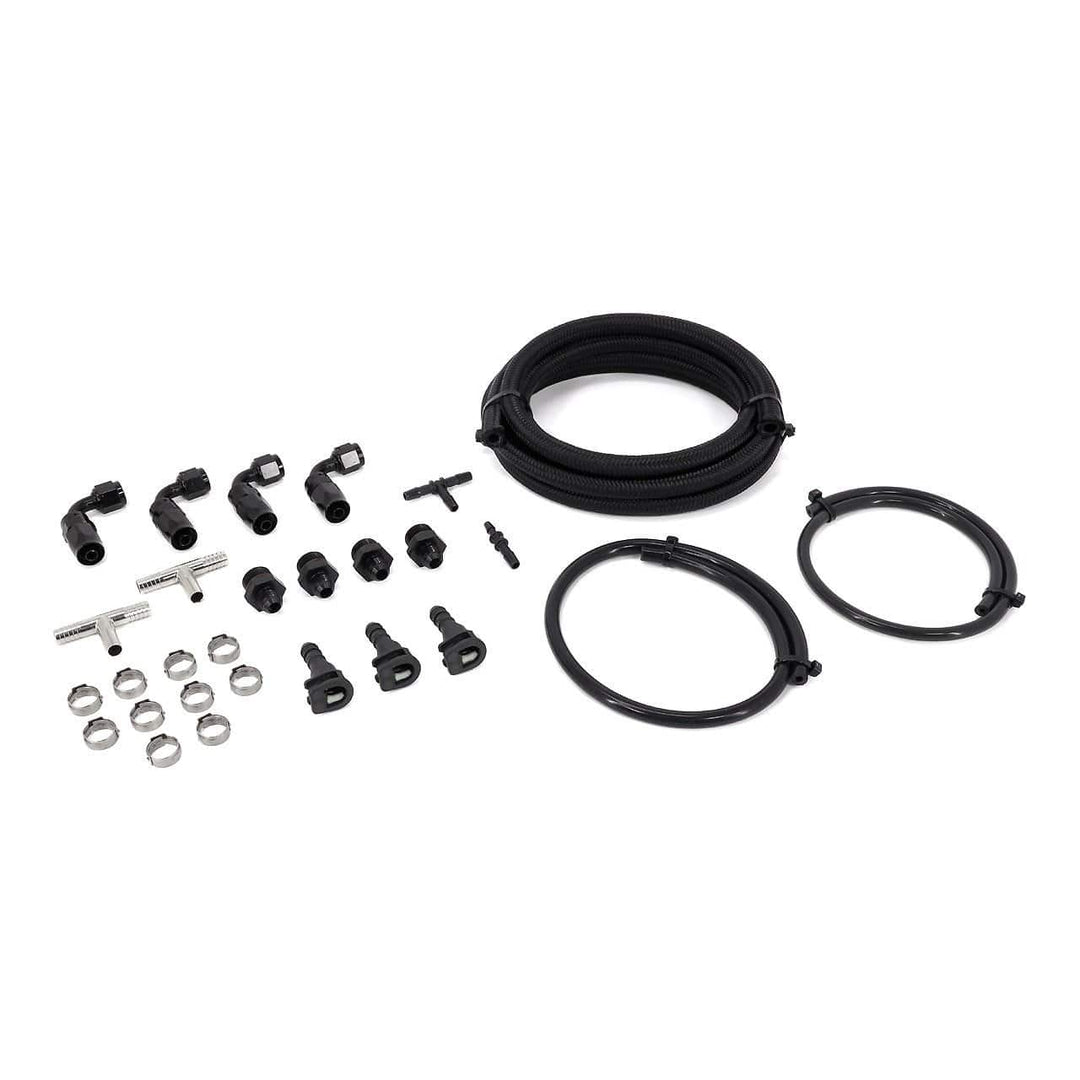 IAG Braided Fuel Line & Fitting Kit For IAG Top Feed Fuel Rails & OEM FPR - Dirty Racing Products