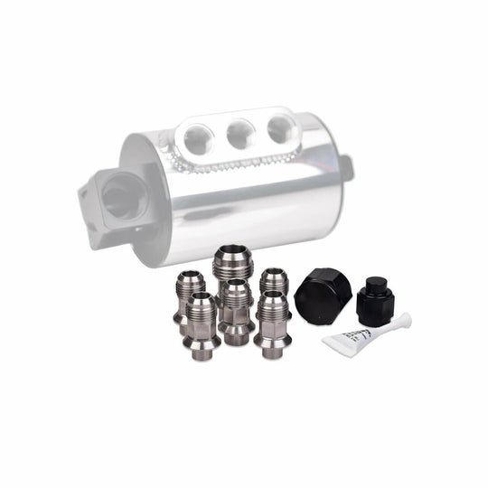 IAG Performance Stainless Steel AN Breather Fitting Set for 2004-20 Subaru STI, 05-14 WRX, 04-13 FXT, 05-09 LGT - Dirty Racing Products