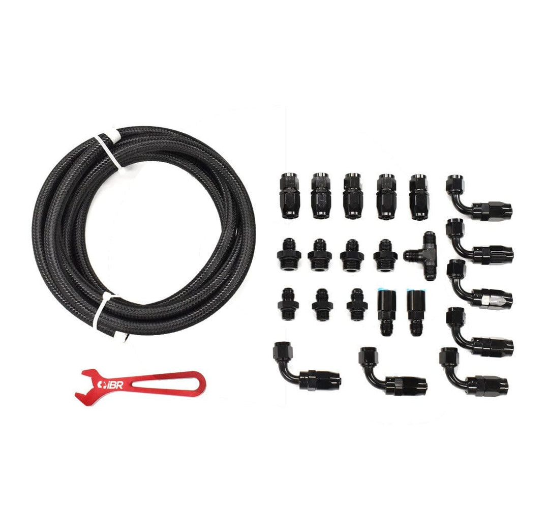 iBuildRacecars -6 AN Parallel Feed Fuel Line Kit Subaru EJ WRX / STI / Legacy GT / Forester XT - Dirty Racing Products