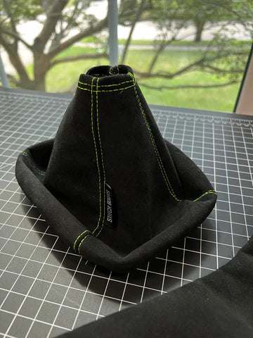 Stitch Boots Premium Alcantara Suede with Neon Green Stitching Shift Boot - Dirty Racing Products