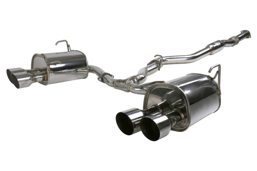 Invidia Q300 Stainless Steel Catback Exhaust w/ Polished Single Wall Quad Tips 2022 WRX - Dirty Racing Products