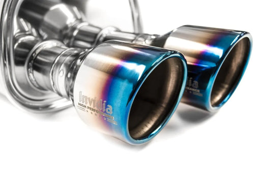 Invidia Q300 Stainless Steel Catback Exhaust w/ Titanium Double Wall Quad Tips 2022 WRX - Dirty Racing Products