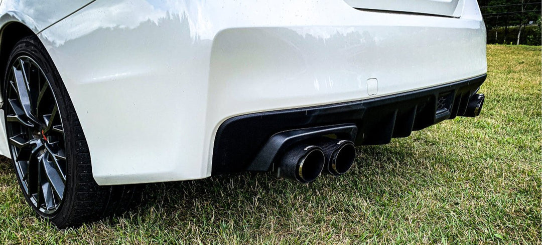 MBRP Exhaust 3" Cat Back, Dual Split Rear Exit, T304, with Carbon Fiber Tips, Street version Subaru WRX 2015 - 2021 - Dirty Racing Products