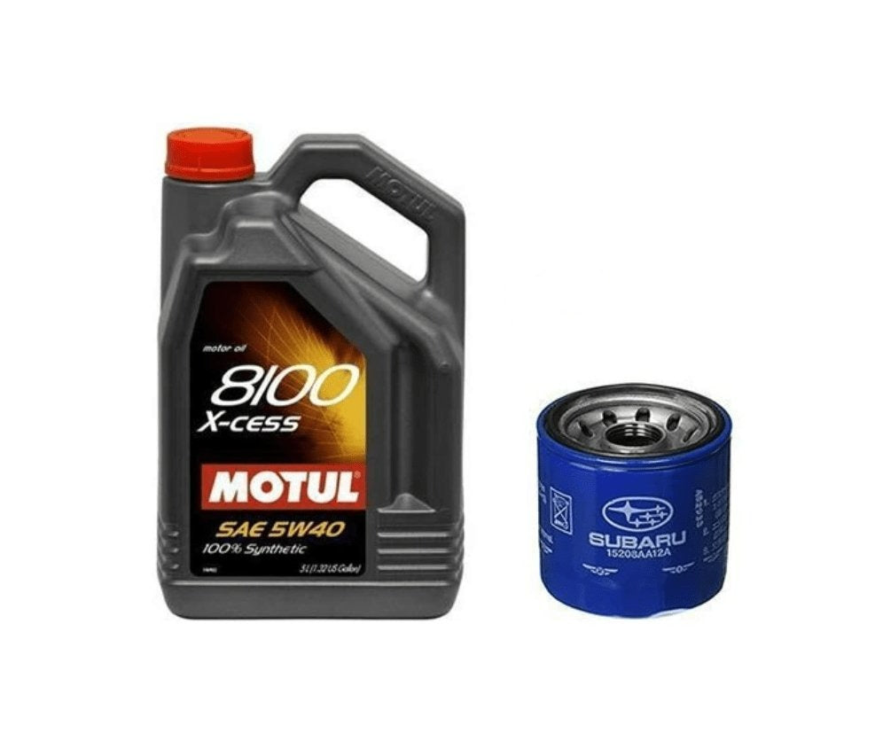 Motul 8100 X-CESS 5W40 Subaru Oil Change Kit (02-14 WRX/04-20 STI) - Dirty Racing Products