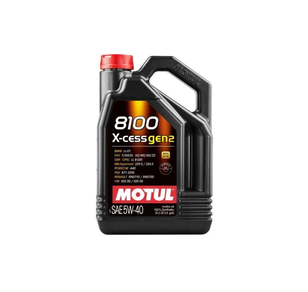 Motul 8100 X-CESS 5W40 Synthetic Engine Oil - 5L - Dirty Racing Products