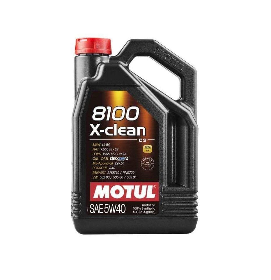 Motul 8100 X-CLEAN 5W-40 Synthetic Engine Oil - 5L - Dirty Racing Products