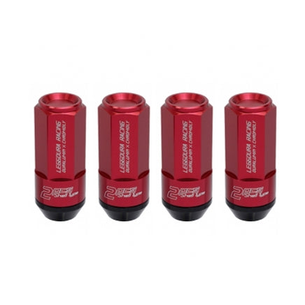 Project Kics Leggdura Racing Shell Type Lug Nut 53mm Closed-End - 12x1.50 (Red) - Dirty Racing Products