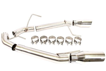 PLM 2.5" Dual Axle Back Exhaust Pipe Kit Mustang V8 GT GT500  2005-2010 - Dirty Racing Products