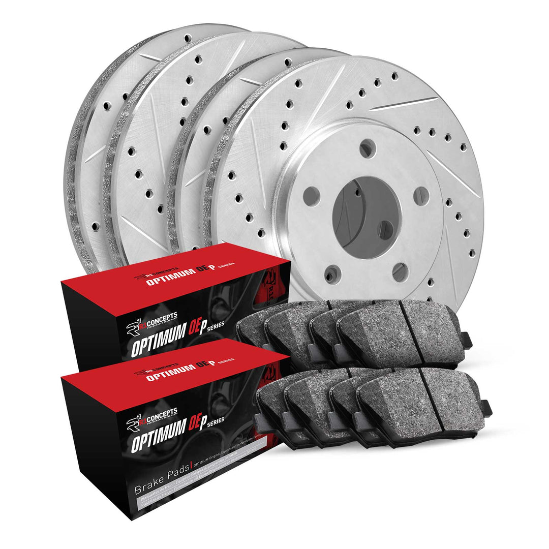R1 Concepts Brake Rotors D/S Silver w/Optimum OE Pads Subaru Forester 2013-10, Impreza 2014-11, Legacy 2014-13, Outback 2014-13, WRX 2014-12 - Dirty Racing Products