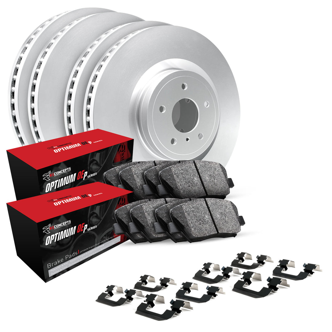 R1 Concepts Brake Rotors Carbon Coated w/Optimum OE Pads Subaru Forester 2013-10, Impreza 2014-11, Legacy 2014-13, Outback 2014-13, WRX 2014-12 - Dirty Racing Products